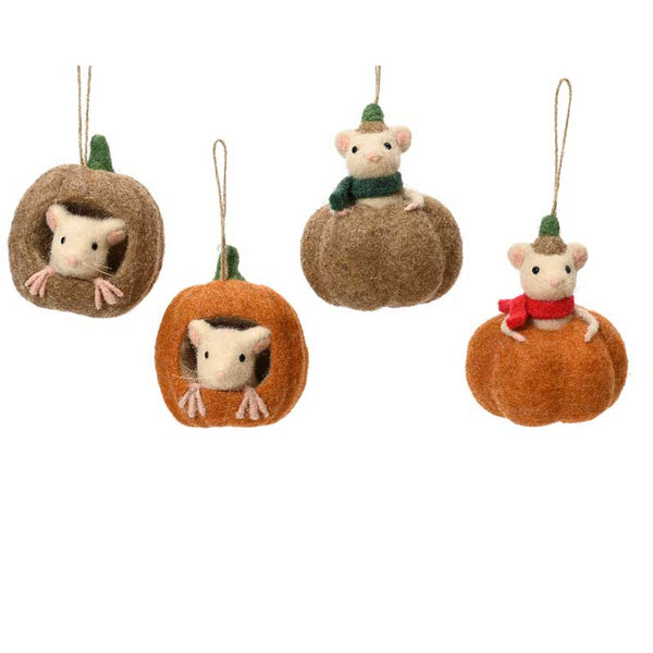 Decoris Felt Pumpkin & Mouse (Assorted Designs) image 0