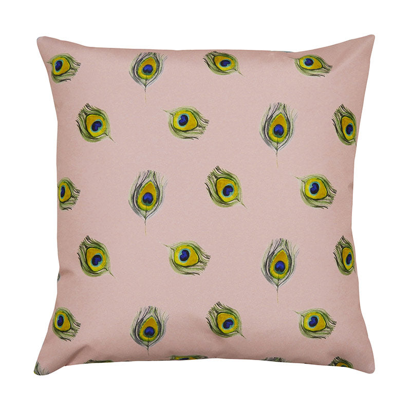Evans Lichfield Peacock Outdoor Square Cushion, 43 x 43cm image 0