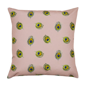 Evans Lichfield Peacock Outdoor Square Cushion, 43 x 43cm image 1