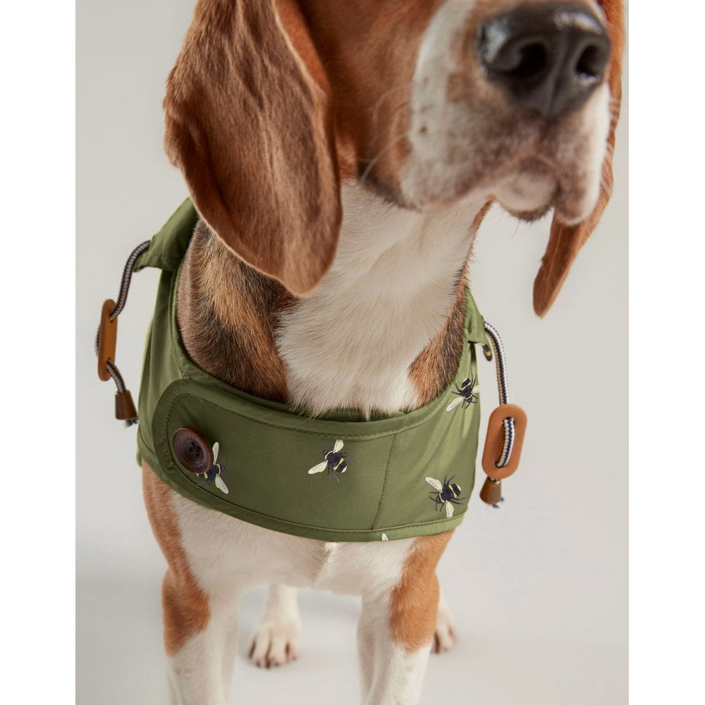 Joules Khaki Bee Rain Jacket Water Resistant Dog Coat image 0