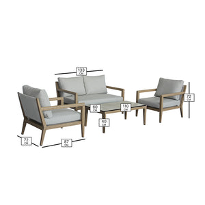 Bramblecrest Maine 4-Seater Garden Lounge Set image 9