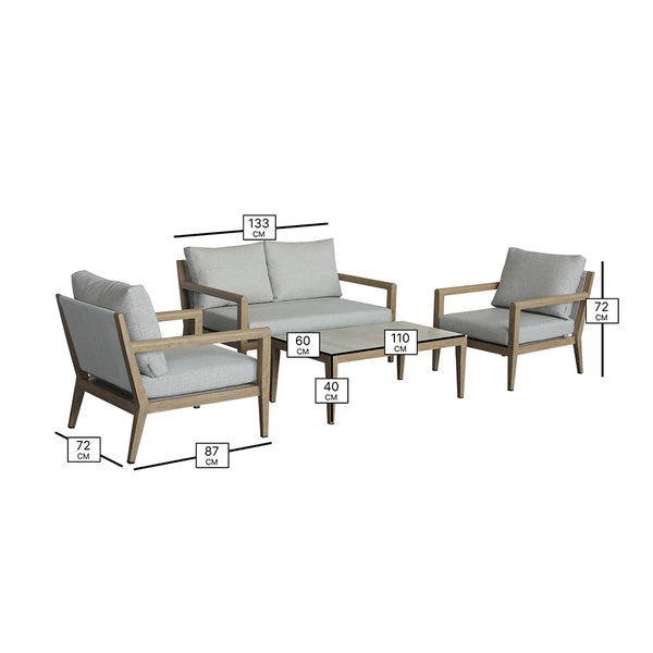Bramblecrest Maine 4-Seater Garden Lounge Set image 9