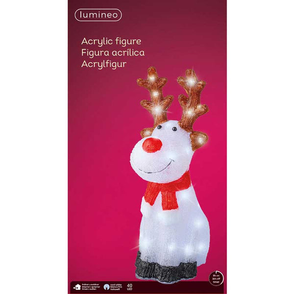 Lumineo LED Acrylic Smiling Reindeer image 1