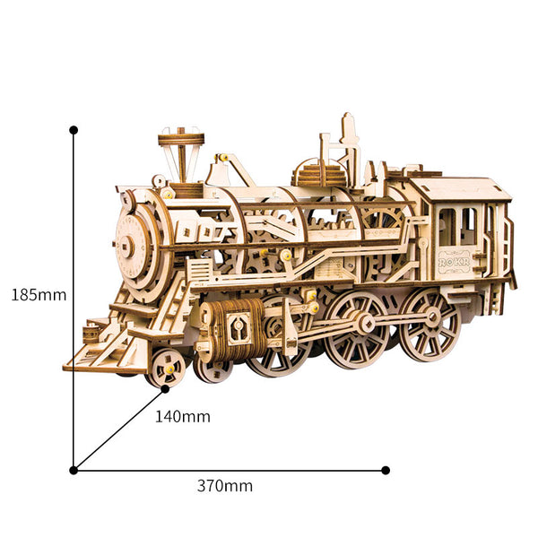 Robotime Mechanical Gear Locomotive 3D Wooden Puzzle image 4