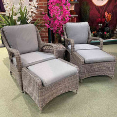 Supremo Verona Deluxe 2-Seat In-between Lounge Set with Footstools image 0