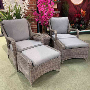 Supremo Verona Deluxe 2-Seat In-between Lounge Set with Footstools image 0