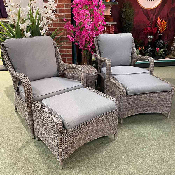 Supremo Verona Deluxe 2-Seat In-between Lounge Set with Footstools image 0
