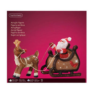 Lumineo LED Acrylic Santa with Sled image 1
