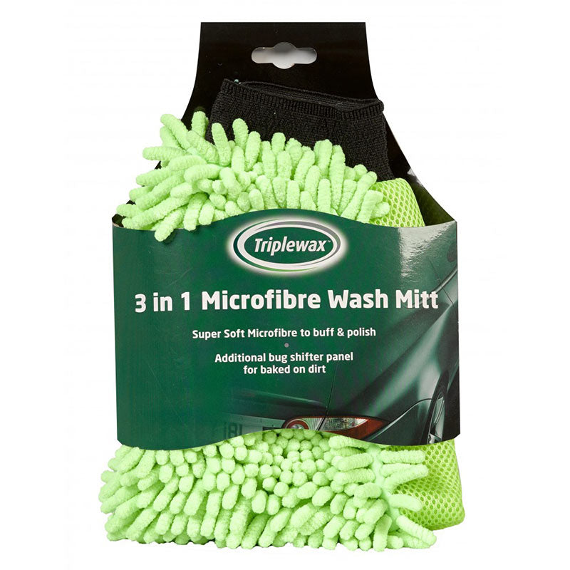 Triplewax 3 in 1 Microfibre Car Wash Mitt image 0