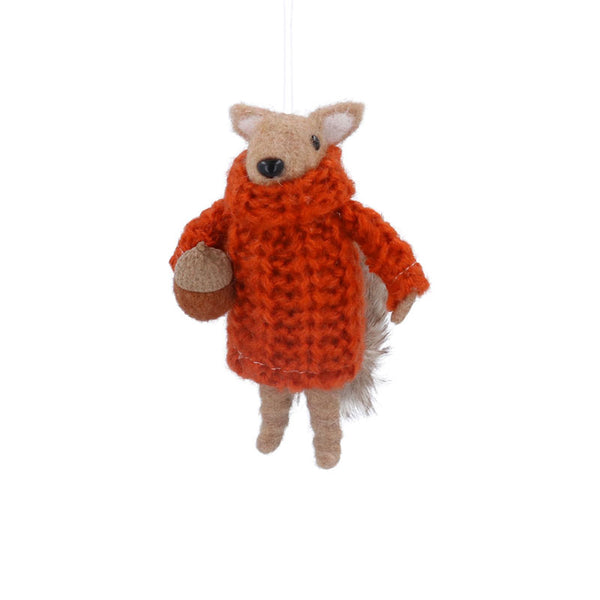 Gisela Graham Mixed Wool Squirrel in Orange Jumper image 0