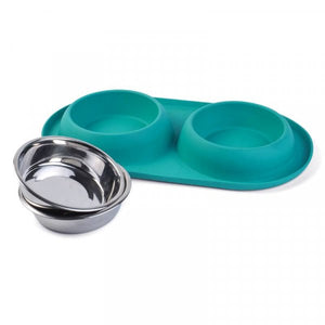 Zoon Twin Dog Bowl Feeding Tray image 1