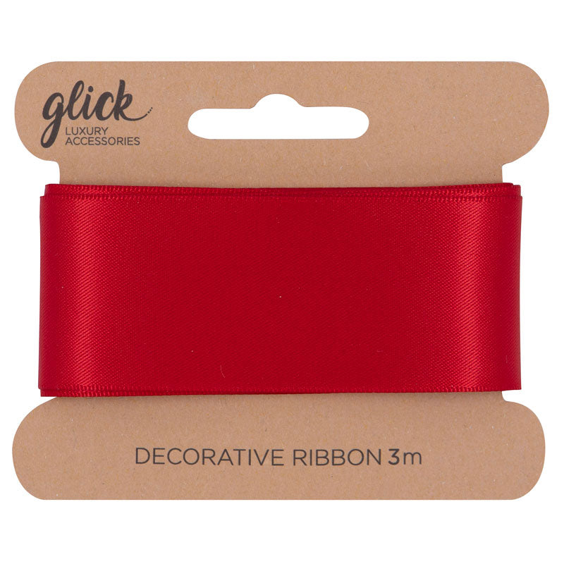 Glick Red Satin Ribbon image 0