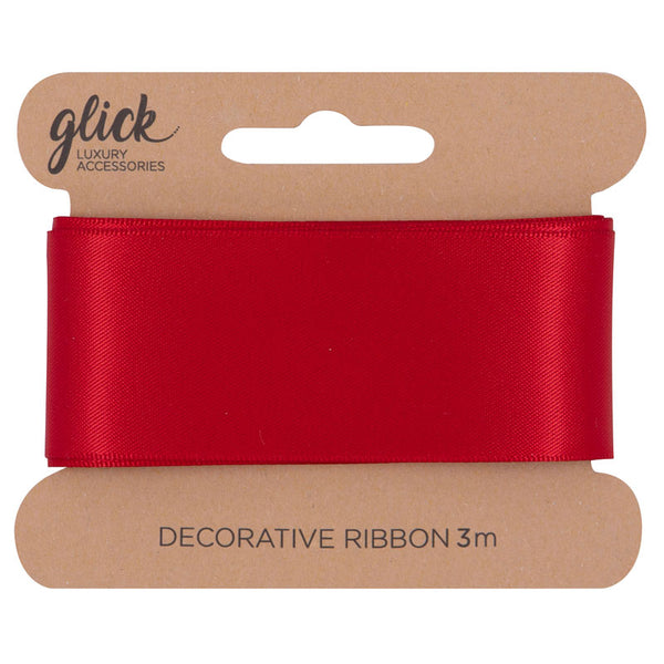 Glick Red Satin Ribbon image 0