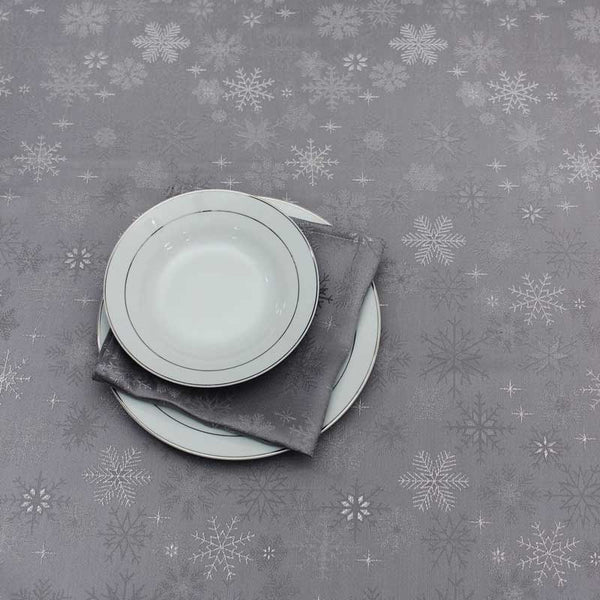 Peggy Wilkins Snow Crystal Table Runner - Grey image 1