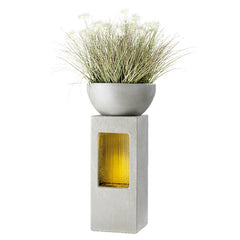 Cascade Fountain Water Feature with Planter Grey, 83.5cm image 0