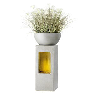 Cascade Fountain Water Feature with Planter Grey, 83.5cm image 0