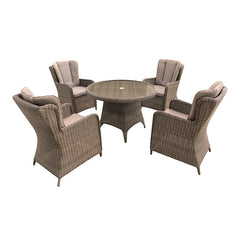 Orchard Life Braeburn 4 Seat Round Outdoor Dining Set with 110cm Table image 0