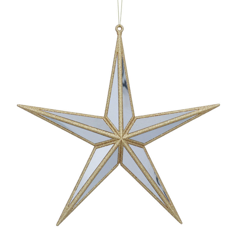 Gisela Graham Gold Glitter Mirror 5-Point Star image 0