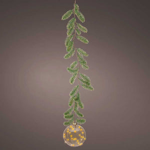 Lumineo Micro LED Hanging Amber Ball with Faux Foliage image 3