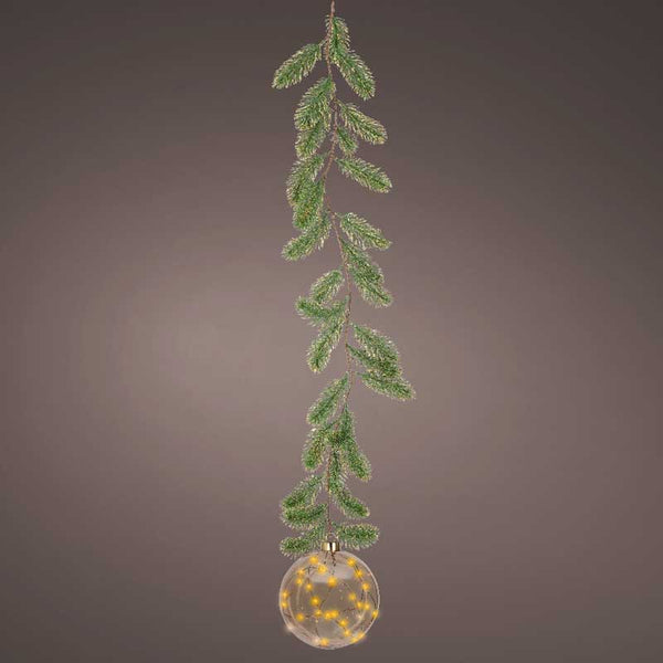 Lumineo Micro LED Hanging Amber Ball with Faux Foliage image 3