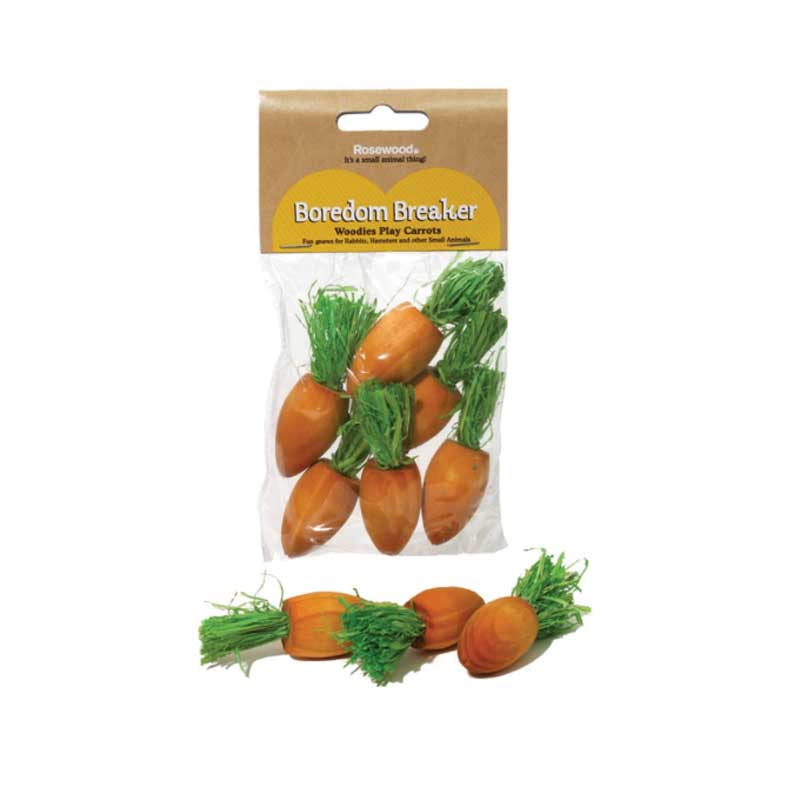 Rosewood Boredom Breaker Woodies Play Carrots (Pack of 6) image 0