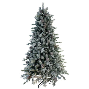 National Tree Snowy Dorchester Pine Slim Artificial Christmas Tree - 7.5ft image 0