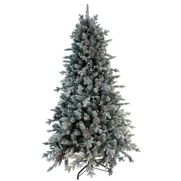National Tree Snowy Dorchester Pine Slim Artificial Christmas Tree - 7.5ft image 0