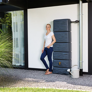 Slim Stone Dark Grey Water Butt (330 litres) image 2