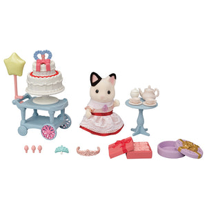 Sylvanian Families Party Time Playset - Tuxedo Cat Girl image 0