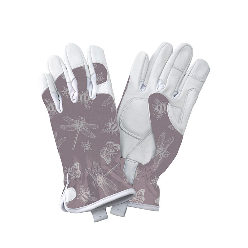 Kent & Stowe Premium Leather Gardening Gloves Flutter Bugs image 0