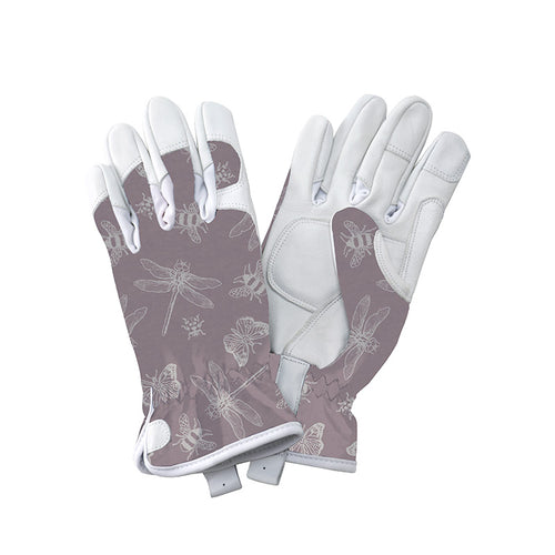 Kent & Stowe Premium Leather Gardening Gloves Flutter Bugs image 1