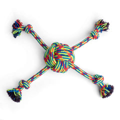 Petface Toyz Woven Quad Rope Ball image 0