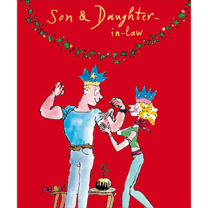 Woodmansterne Man with Muscles Son & Daughter-In-Law Christmas Card image 0