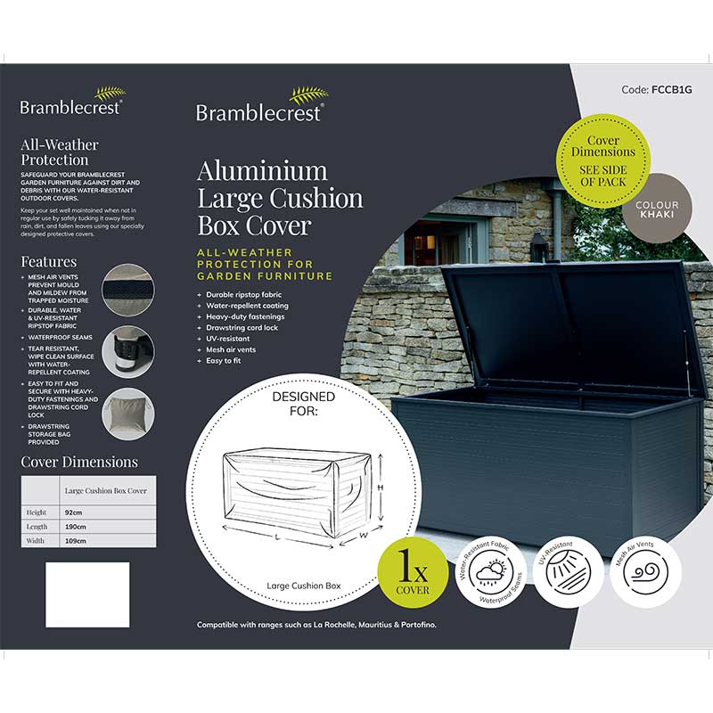 Bramblecrest Cover for Large Aluminium Cushion Storage Box image 0