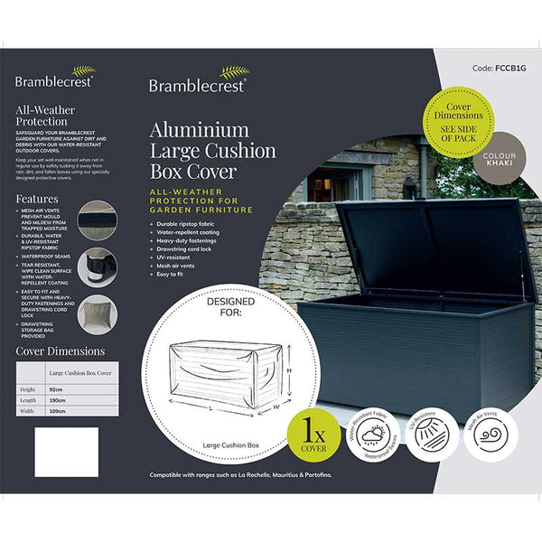 Bramblecrest Cover for Large Aluminium Cushion Storage Box image 1