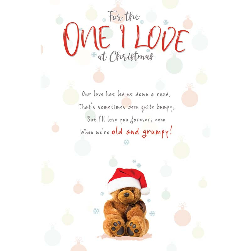 Emotional Rescue Teddy with Poem Christmas Card image 0