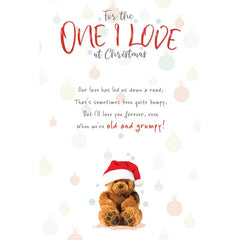 Emotional Rescue Teddy with Poem Christmas Card image 0