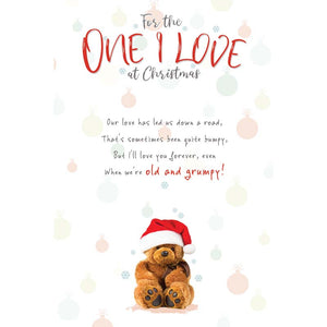 Emotional Rescue Teddy with Poem Christmas Card image 0