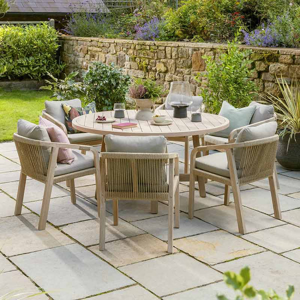 Kettler Cora 6 Seat Wooden Dining Set with Round Table image 0
