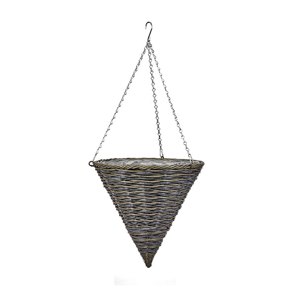 Smart Garden Kielder Faux Rattan Hanging Cone (14-inch) image 1