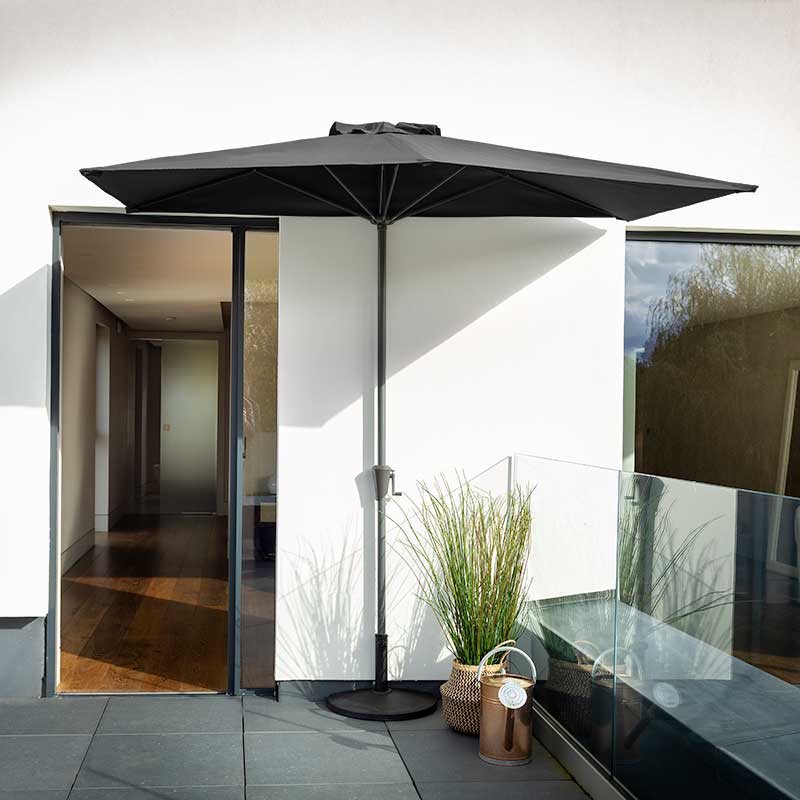 Hartman Catalan Balcony Parasol &amp; Cover, Dark Grey image 0