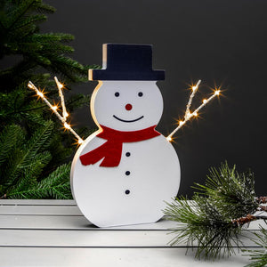 NOMA Wooden Snowman (30cm) image 0