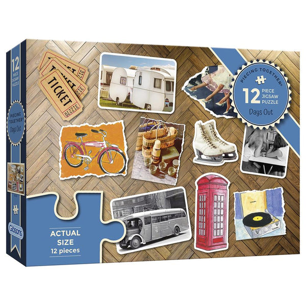 Gibsons Days Out 12 XL Piece Jigsaw Puzzle - Piecing Together image 1