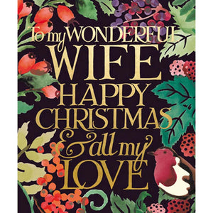 Woodmansterne Wonderful Wife Berry Christmas Card image 0