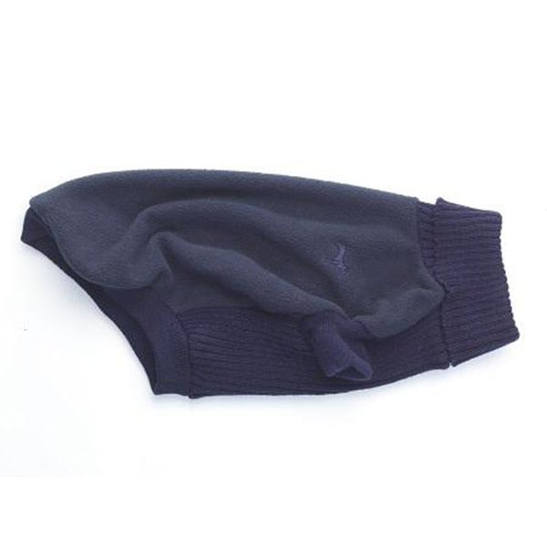 House of Paws Fleece and Knit Dog Jumper - Navy, Medium image