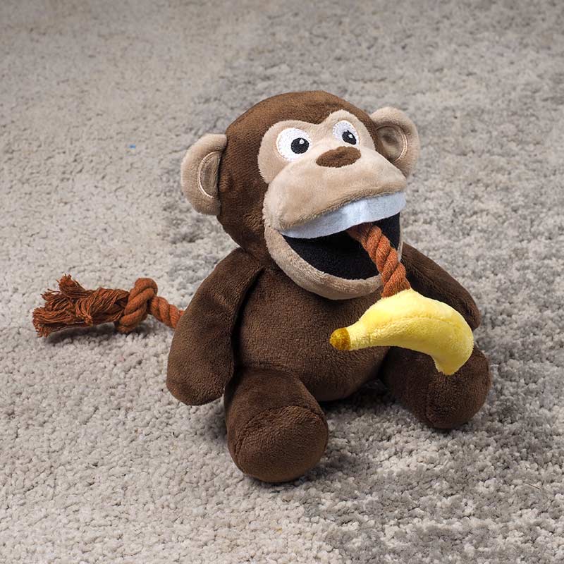 Zoon Chimp Tugga Banana Dog Toy image 0