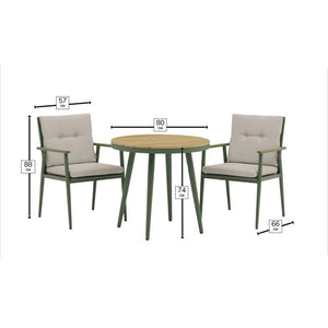 Bramblecrest RHS Wisley Round Bistro Set - Sage image 7