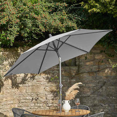 Platinum Riva 2.5m Round Crank & Tilt Parasol – Luna Grey image 0