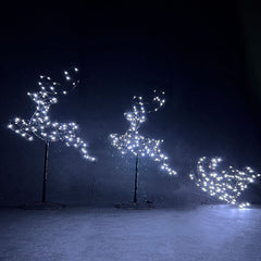 NOMA Black Frame Duo-Bulb Two Reindeer &amp; Sleigh image 0