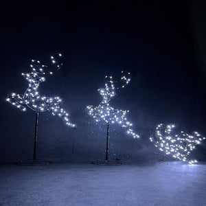 NOMA Black Frame Duo-Bulb Two Reindeer &amp; Sleigh image 0